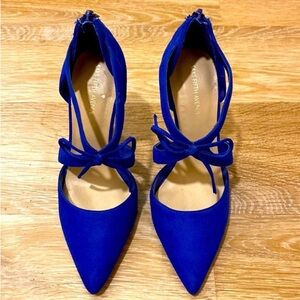 Royal Blue Bow Heels